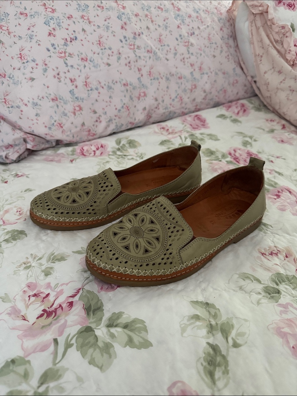 Olive Green Women's Slip-On Loafers